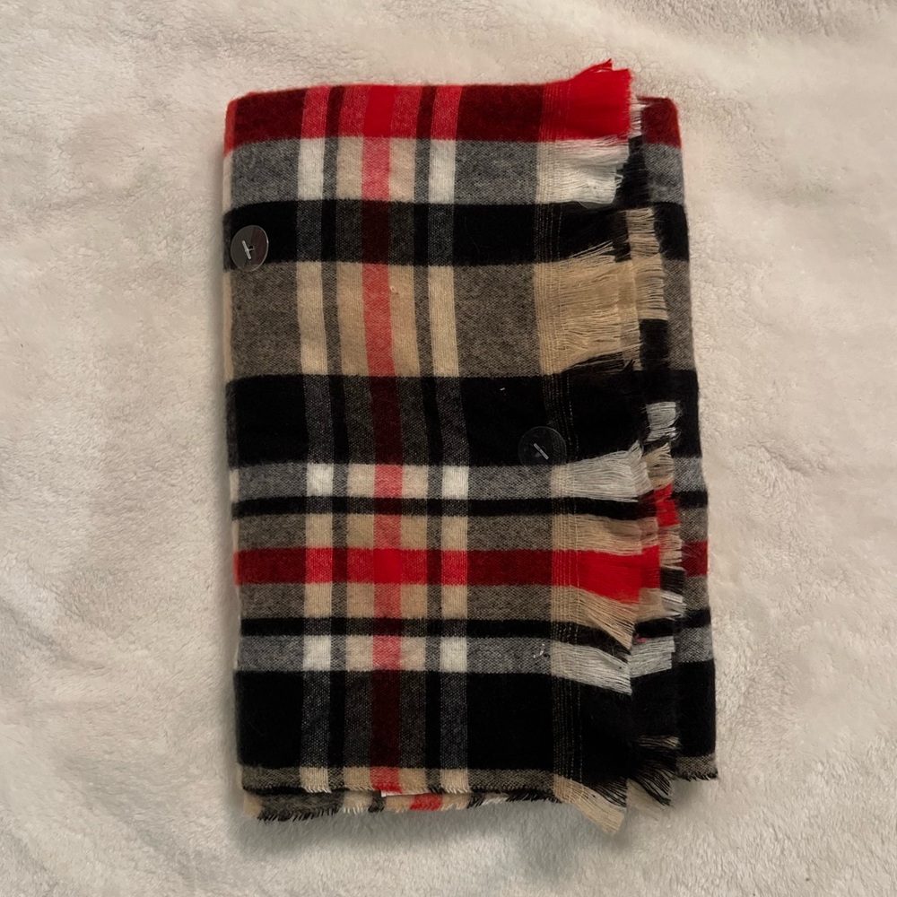 Nine West Plaid Winter Scarf